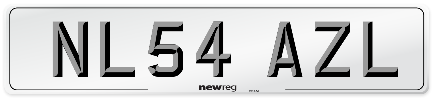 NL54 AZL Number Plate from New Reg